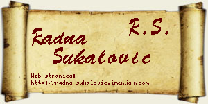 Radna Šukalović vizit kartica
